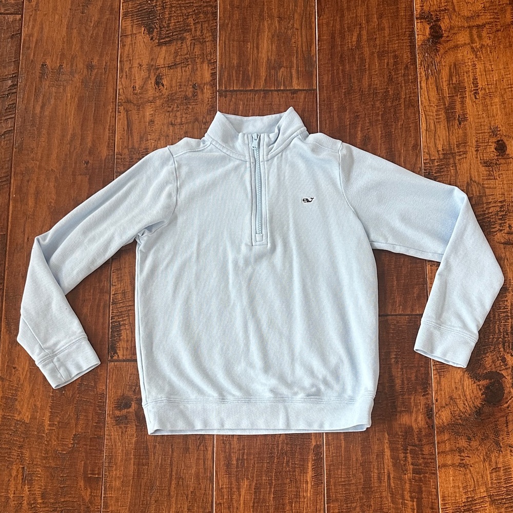 Vineyard Vines Light Blue Kids Quarter-Zip Pullover size Small (8-10)